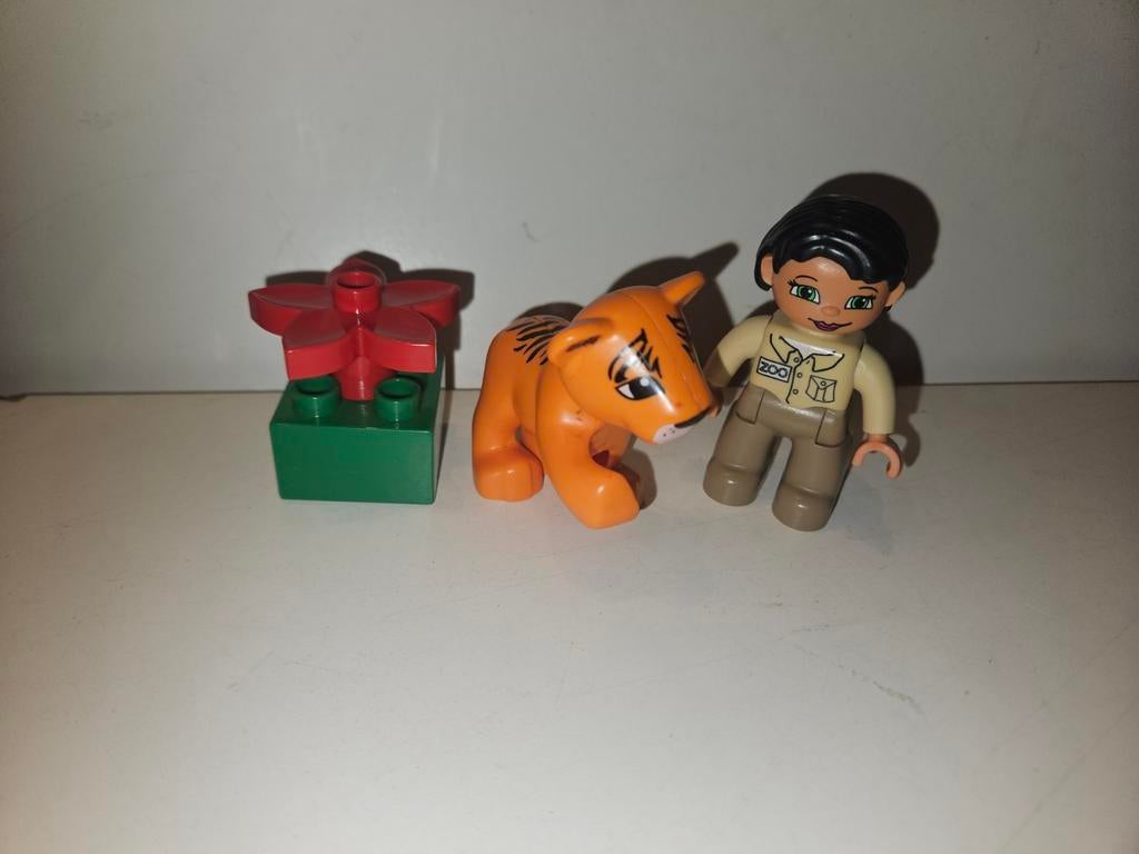 Lego Duplo 5632 Dierenverzorger - Compleet met tijger, Ophalen of Verzenden, Zo goed als nieuw, Complete set, Duplo