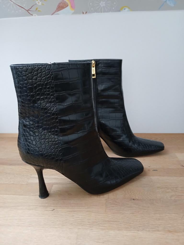 Josh V enkellaarsjes maat 41 croco print zwart zgan, Kleding | Dames, Schoenen, Zwart, Lage of Enkellaarzen, Ophalen of Verzenden