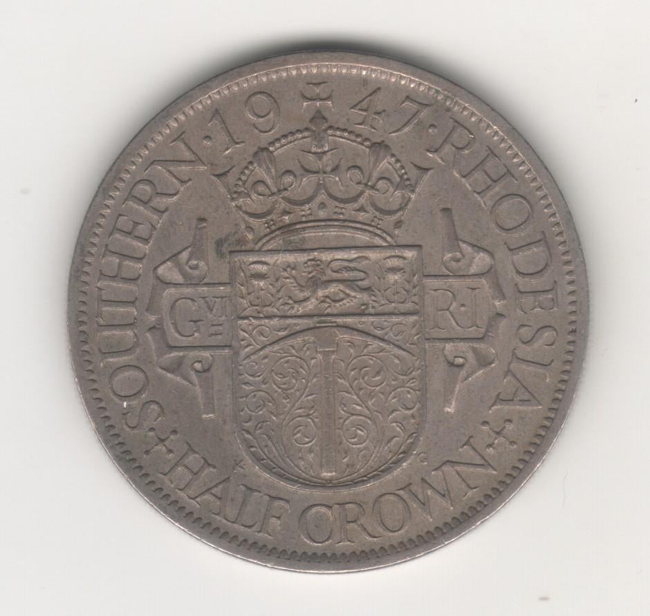 half crown Zuid-Rhodesië 1947 (M 309), Postzegels en Munten, Munten | Afrika, Ophalen of Verzenden, Zimbabwe, Losse munt