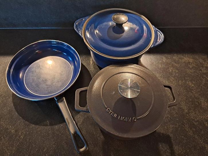 Gietijzeren Braadpan Cyril Lignac - en andere, Huis en Inrichting, Keuken | Potten en Pannen, Zo goed als nieuw, Koekenpan of Braadpan