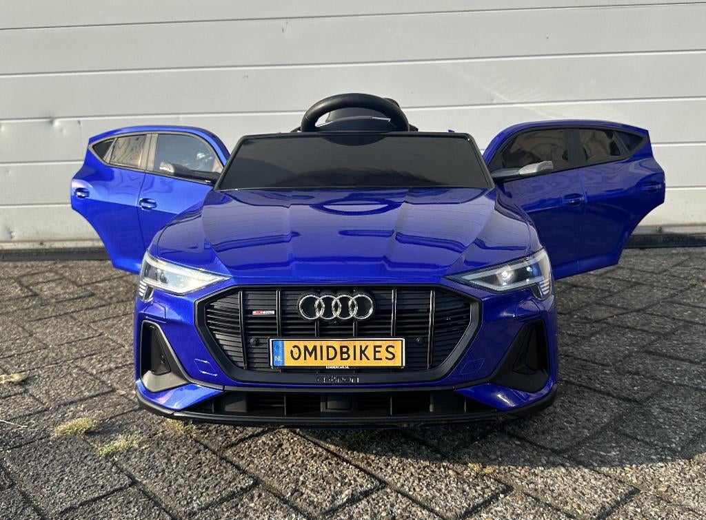 Audi E-tron 12v wit - Afstandsbediening - 4x4 - Leder - Rubb, Ophalen of Verzenden, Nieuw