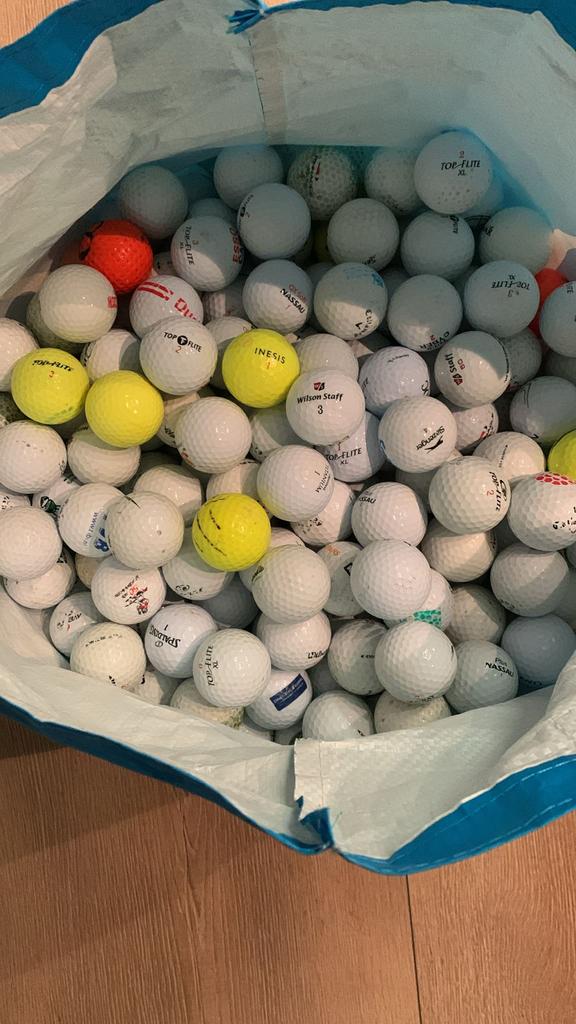 200 gebruikte golfballen van diverse topmerken, Ophalen, Gebruikt