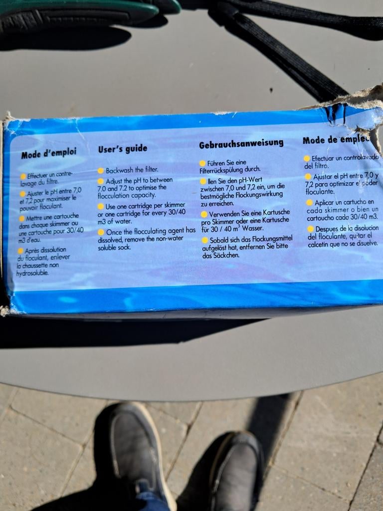 Vlokmiddel zwembad. Geschikt voor in de skimmer., Ophalen