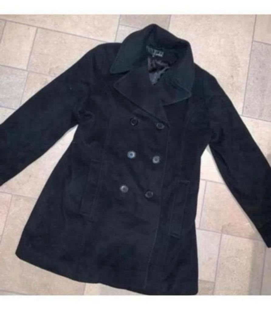 Cashmere / wol winterjas H&M maat 40, Ophalen of Verzenden, Gedragen, Maat 38/40 (M), Zwart