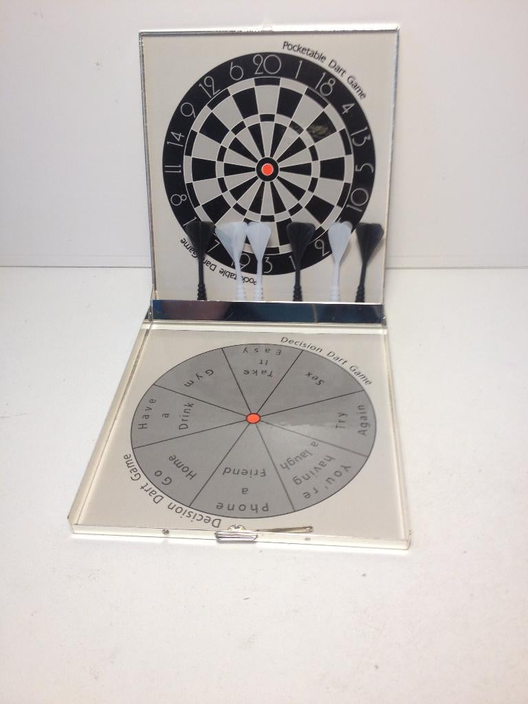 zilverkleurig mini dartspel, Verzenden, Nieuw, Dartbord