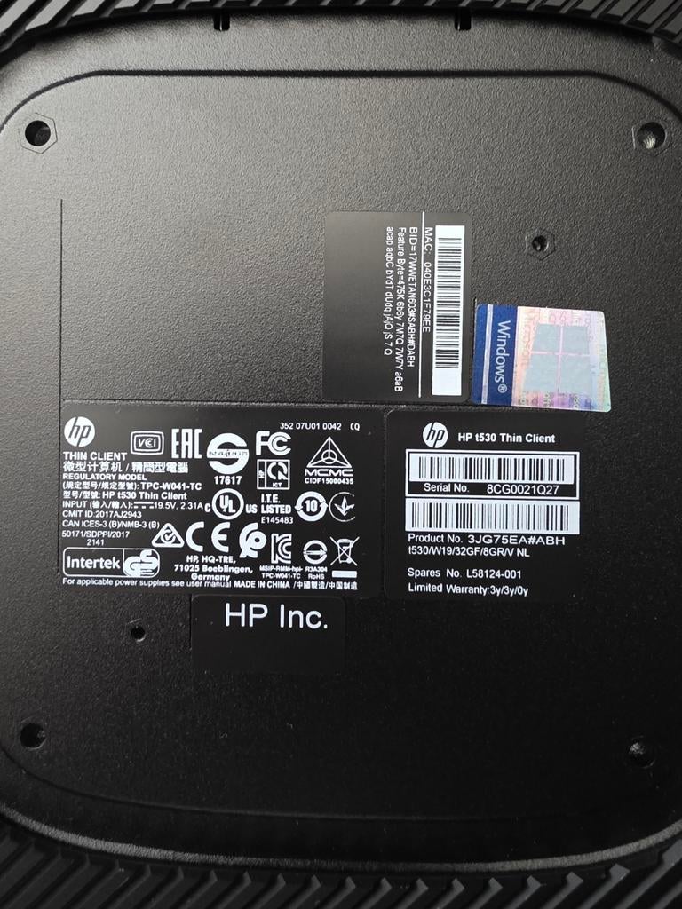 HP T530 8GB ram 32GB ssd 2x DP VGA, Ophalen of Verzenden