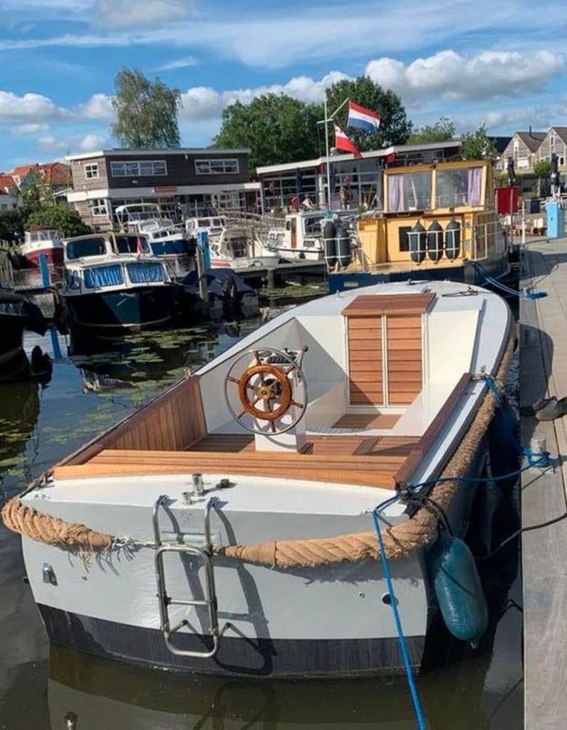 Fraaie klassieke stalen sloep - Waaierstevenkruiser, Watersport en Boten, Ophalen, Gebruikt, Staal, Binnenboordmotor