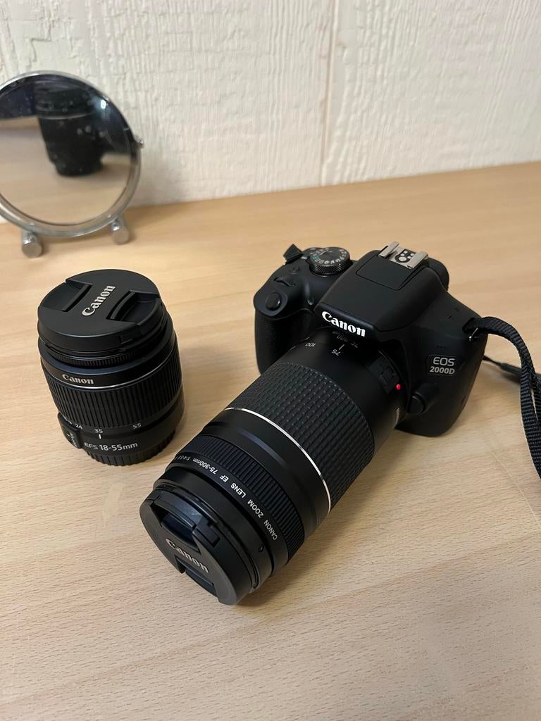 Canon EOS 2000D met 2 lenzen, Ophalen, Spiegelreflex, Canon, Zo goed als nieuw