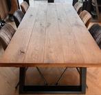 Eettafel met zes stoelen, Huis en Inrichting, Tafels | Eettafels, Ophalen, Gebruikt, 200 cm of meer, 50 tot 100 cm