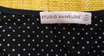 Studio Anneloes top zwart wit travel stof, Ophalen of Verzenden, Zo goed als nieuw, Zwart, Korte mouw