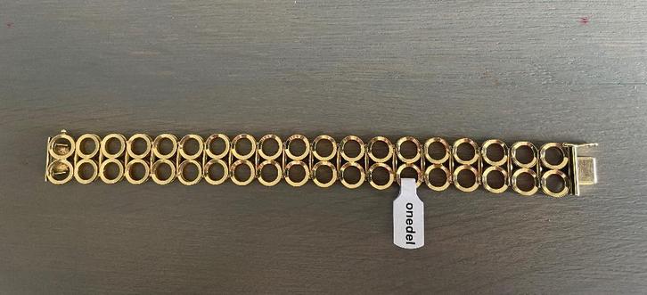 vintage MODERNIST ARMBAND 19 CM onedel - WD014, Sieraden, Tassen en Uiterlijk, Antieke sieraden, Armband, Overige materialen, Ophalen of Verzenden