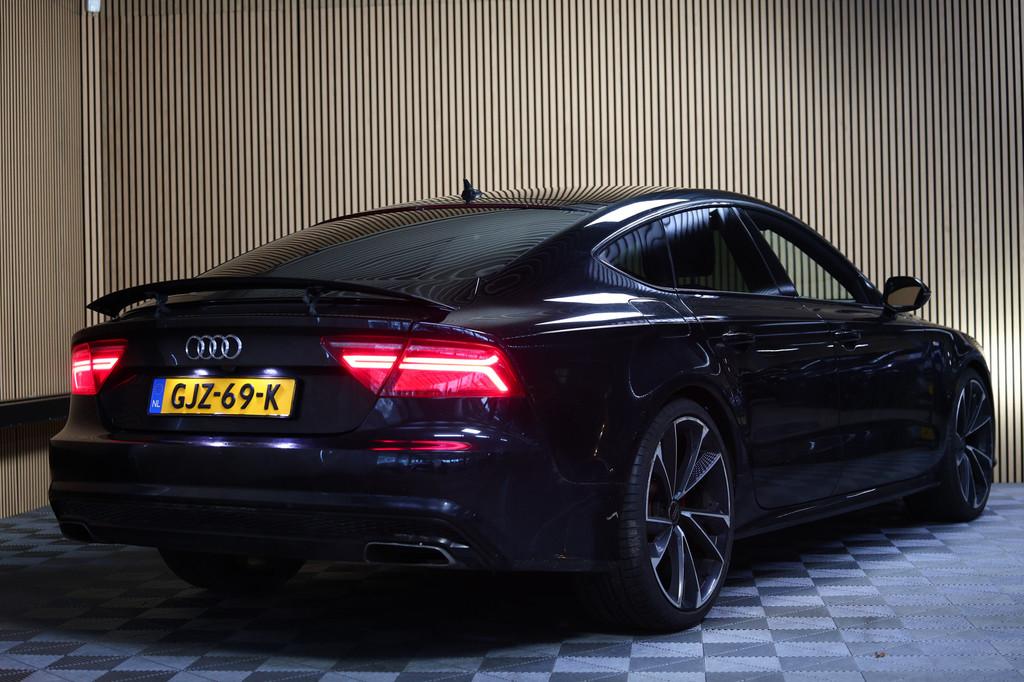 Audi A7 Sportback 1.8 TFSI S-Line CARPLAY CAMERA NAV LEER ST, Auto's, Audi, Lichtsensor, 4 stoelen, Zwart, Bedrijf