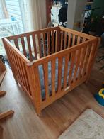 Houten kinderbox met lade en verstelbare bodem, Ophalen, Gebruikt, Rechthoekig, In hoogte verstelbaar