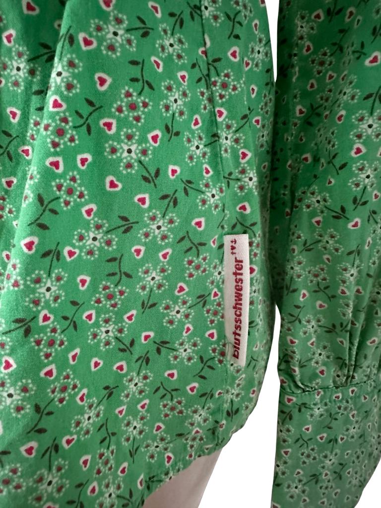 Blutsgeschwister blouse S, Kleding | Dames, Verzenden, Zo goed als nieuw, Boven de knie, Groen