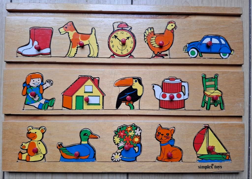 Citroën 2CV, Houten puzzel en boekje. € 7,50, Ophalen of Verzenden, Zo goed als nieuw, Citroën
