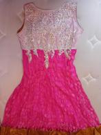 Salwar Kameez roze / wit nieuw, Maat 38/40 (M), Overige typen, Ophalen of Verzenden, Roze
