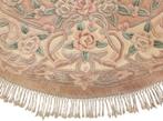 Handgeknoopt Oriental rond wol Aubusson tapijt 200x200cm, 150 tot 200 cm, Ophalen of Verzenden, Zo goed als nieuw, Onbekend