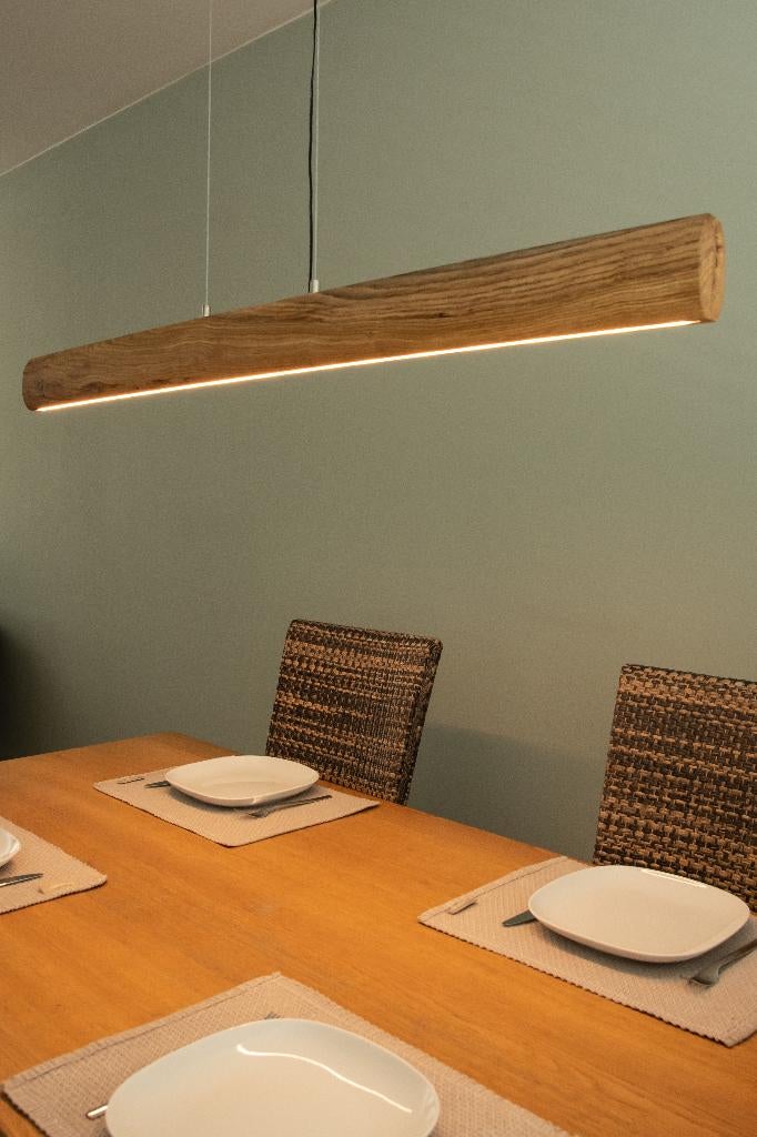 Hanglamp - Tafel lamp - Oval light 150, Huis en Inrichting, Lampen | Hanglampen, 8121XN, Hout, Fintitis, Nieuw