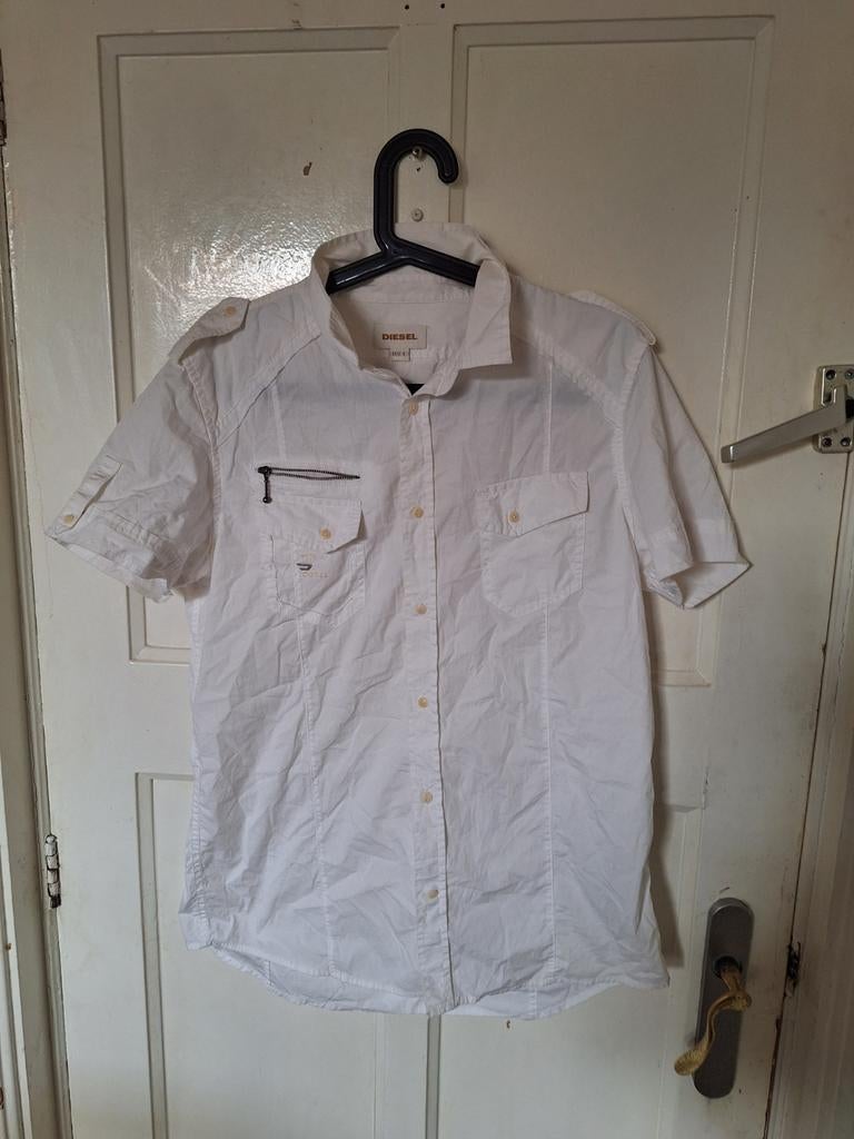 Diesel Overhemd Maat L, Diesel, Wit, Ophalen of Verzenden, Halswijdte 41/42 (L)