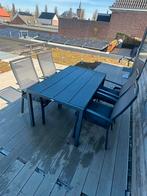 Tuinset 150x90 met 4 stoelen incl kussens, Ophalen, Zo goed als nieuw