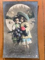 1-1-1913 Bonne Année - kindjes in de sneeuw, Ophalen of Verzenden, Voor 1920, Gelopen, Feest(dag)