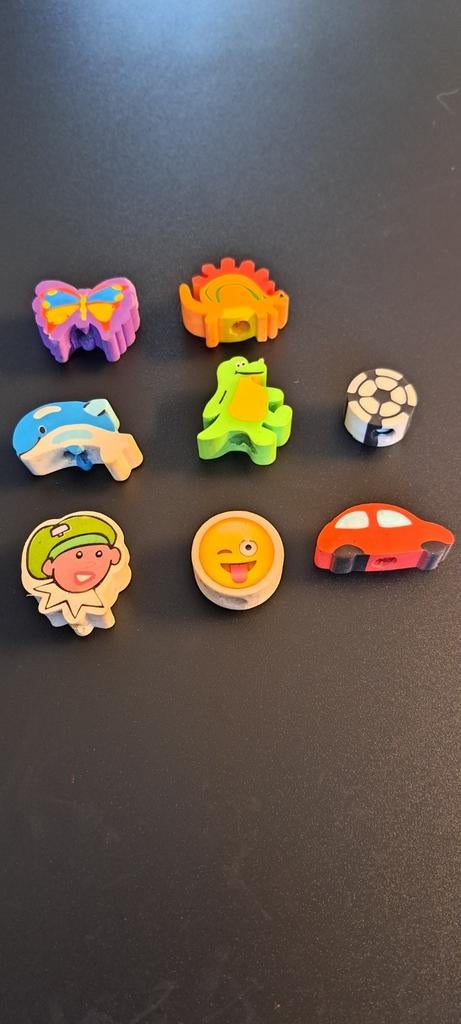 Leuke verzameling gummen voor op potloden., Ophalen of Verzenden, Zo goed als nieuw