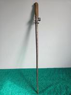 Franse Lebel M1886 kruisvormige bajonet met schede, Verzamelen, Ophalen of Verzenden, Landmacht, Overige gebieden, Mes of Dolk