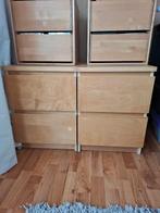 Malm nachtkastjes, Huis en Inrichting, Slaapkamer | Nachtkastjes, Ophalen, Minder dan 45 cm, 55 tot 70 cm, Glas