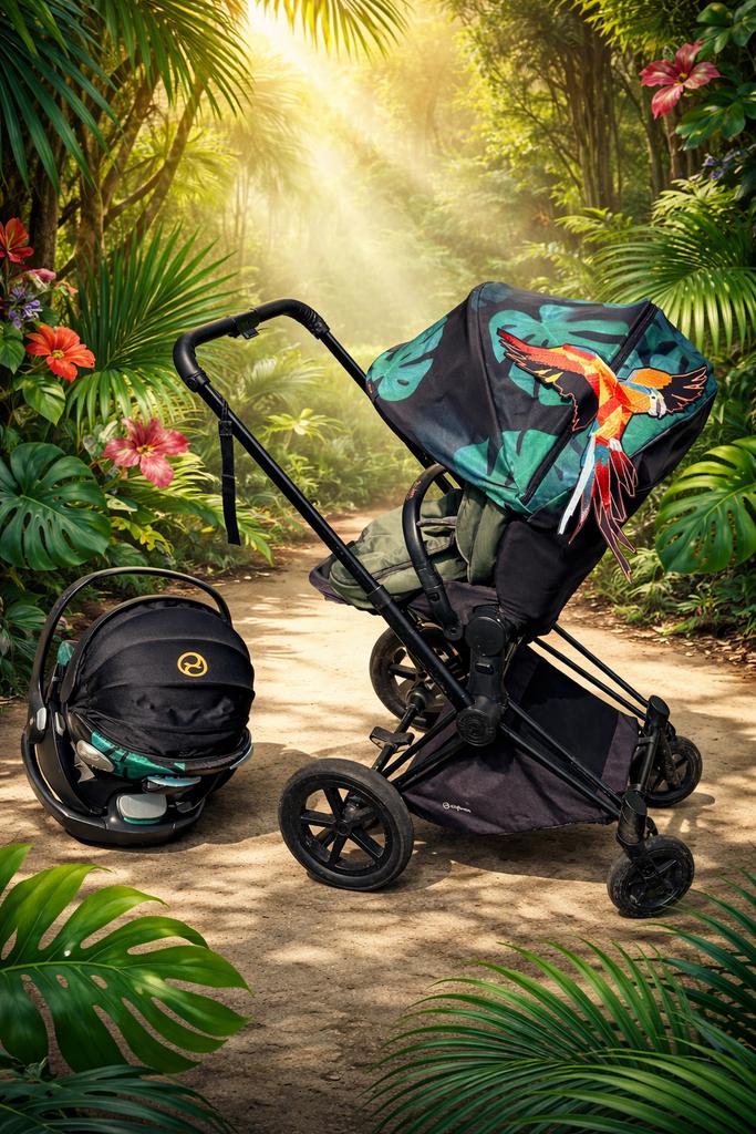 Cybex Priam Platinum 3+1 met autostoel, voetenzak & Ski Pack, Overige merken, Ophalen of Verzenden, Zo goed als nieuw, Combiwagen