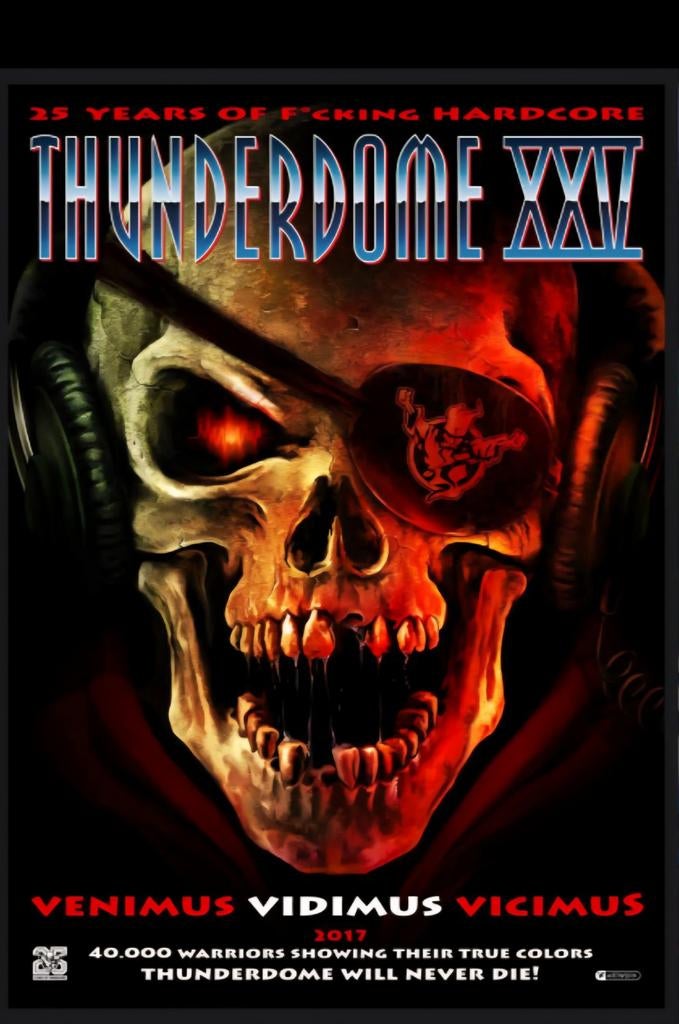 Thunderdome Victor feenstra artwork poster, Verzamelen, Ophalen of Verzenden, Nieuw, A1 t/m A3, Rechthoekig Staand