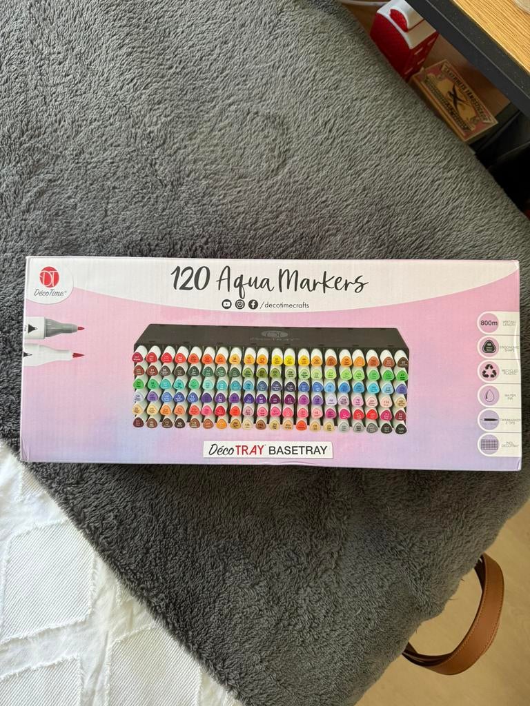 120 Aqua Markers Decotime, Hobby en Vrije tijd, Ophalen, Zo goed als nieuw, Potlood of Stift