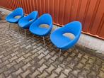 Artifort Shark stoel (4x) - Rene Holten, Ophalen, Luxe design, Blauw, Zo goed als nieuw
