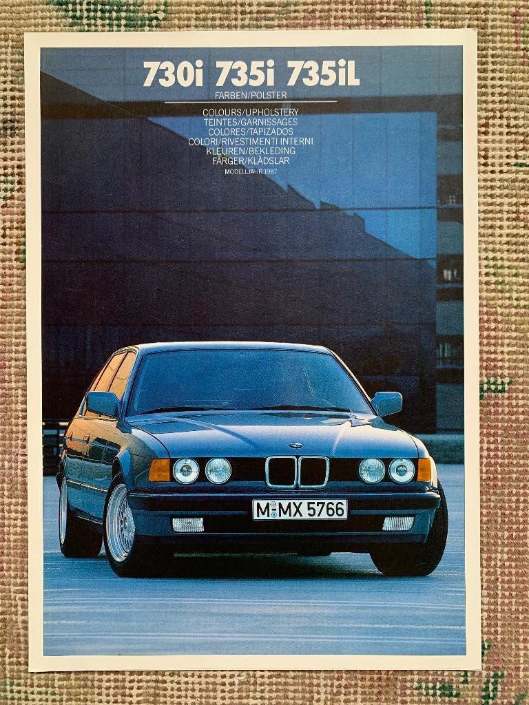 Kleuren brochure folder BMW 7-serie E32 1986 nieuw!, Nieuw, Ophalen of Verzenden, BMW, BMW