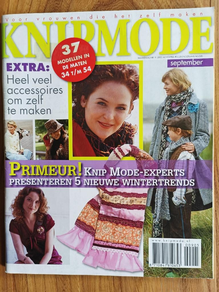 Knipmode september 2005, Overige typen, Vrouw, Ophalen of Verzenden, Zo goed als nieuw