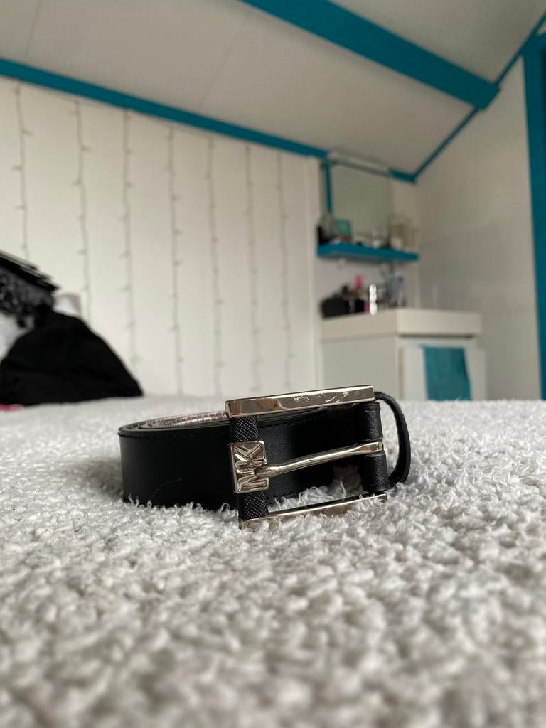 Michael Kors riem zwart met zilver dames, Tailleriem, Ophalen of Verzenden, Zo goed als nieuw, 3 tot 5 cm