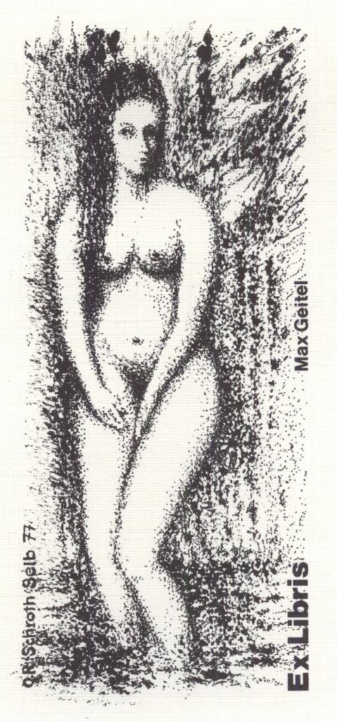 1993 Ex Libris Duitsland : Oskar Roland Schroth, 1977, Antiek en Kunst, Kunst | Etsen en Gravures, Verzenden