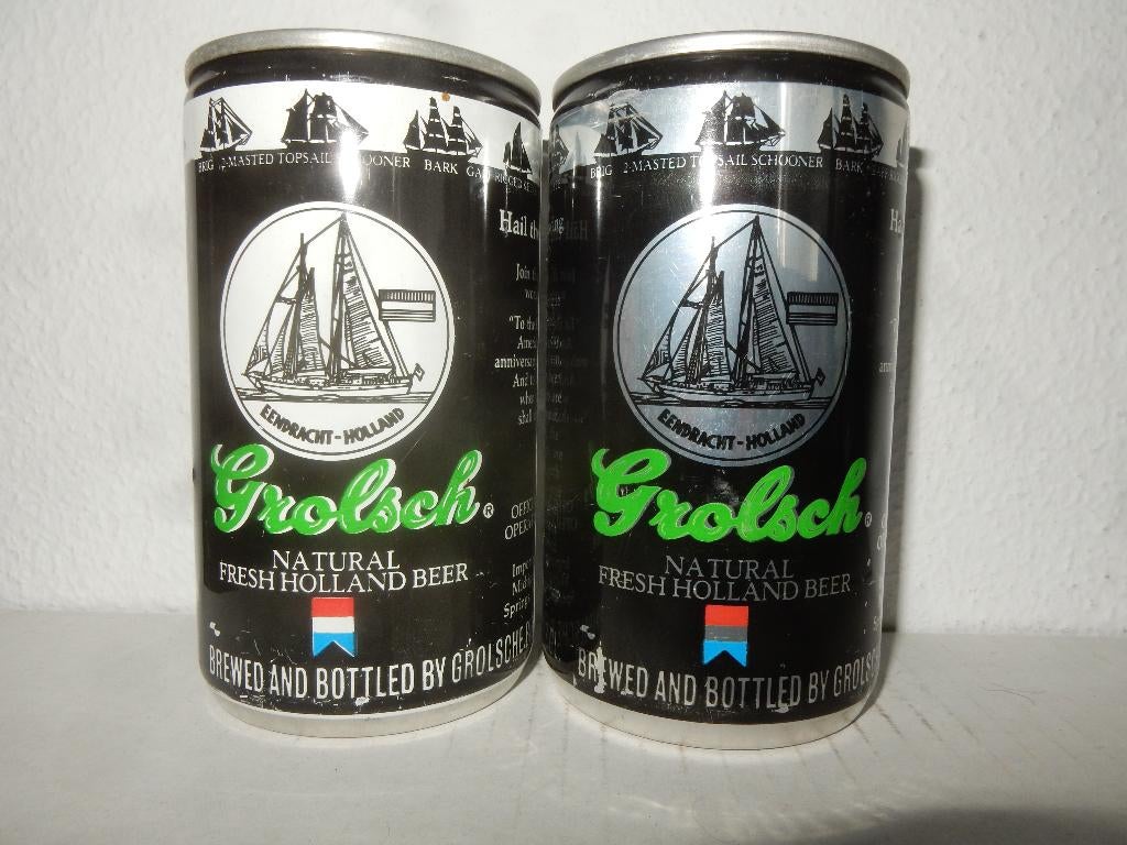 2 Grolsch 1976 OP SAIL Eendracht Holland Bierblikjes, Verzamelen, Ophalen of Verzenden, Overige typen, Overige merken