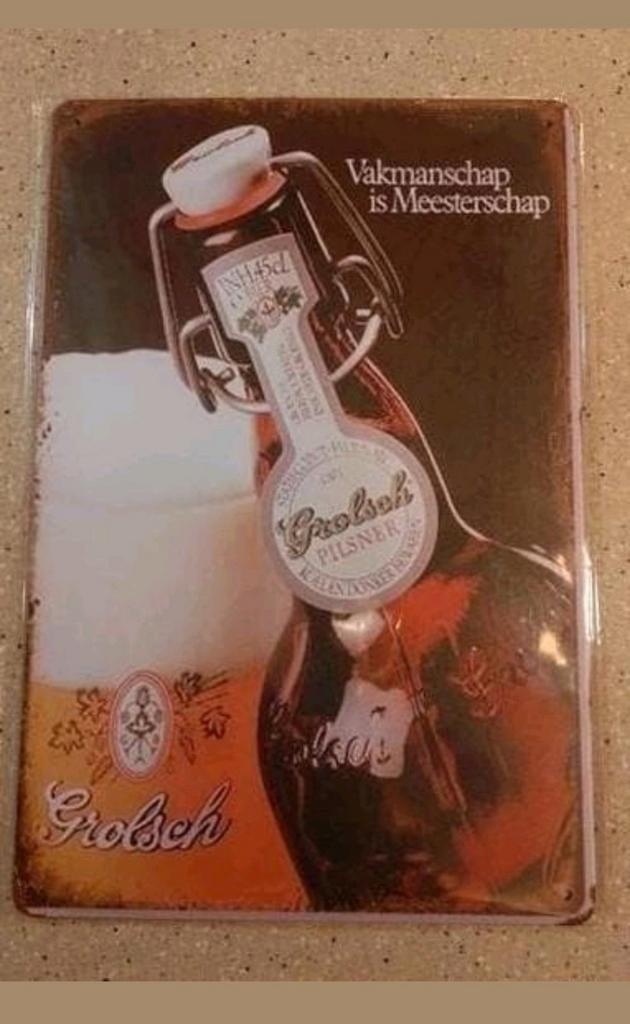 Grolsch reclamebord., Ophalen of Verzenden, Reclamebord