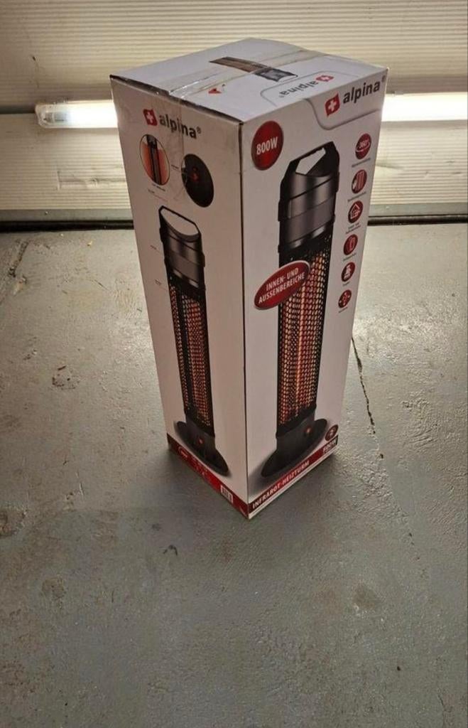 Nieuw in de doos Alpina Infrarood Heater 800w, Alle leeftijden, Ophalen of Verzenden, Nieuw in verpakking, Stand-up of Theatershow