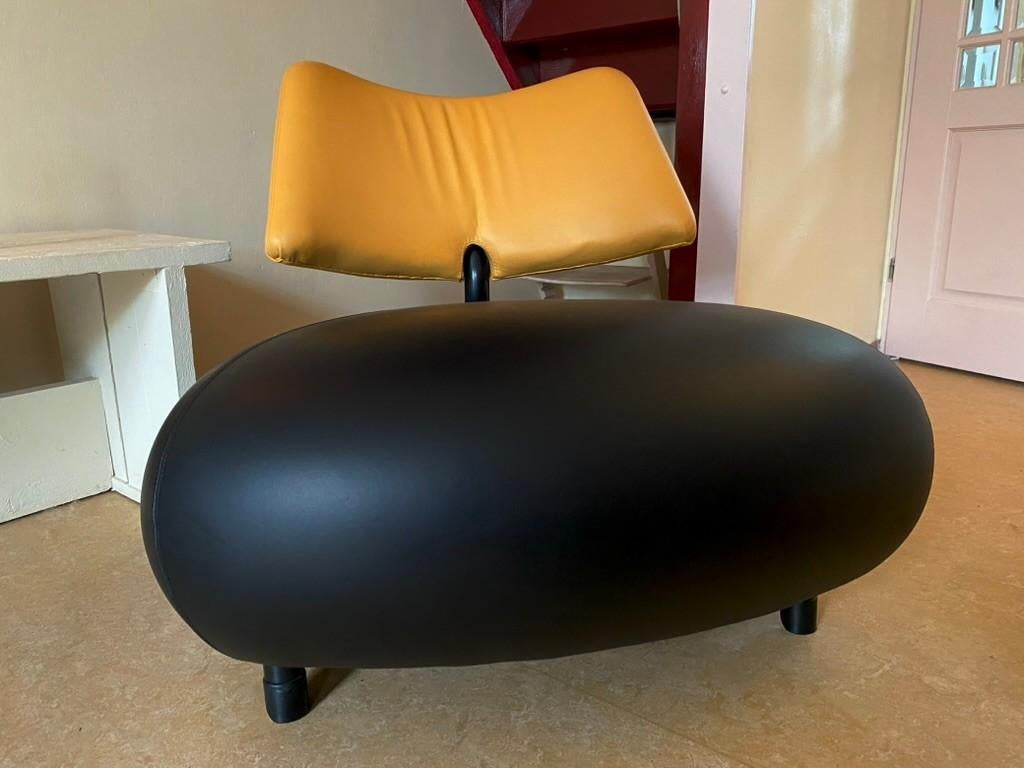 Fauteuil Leolux Pallone Pa, Huis en Inrichting, Fauteuils, Gebruikt, Ophalen of Verzenden, 50 tot 75 cm, Leer
