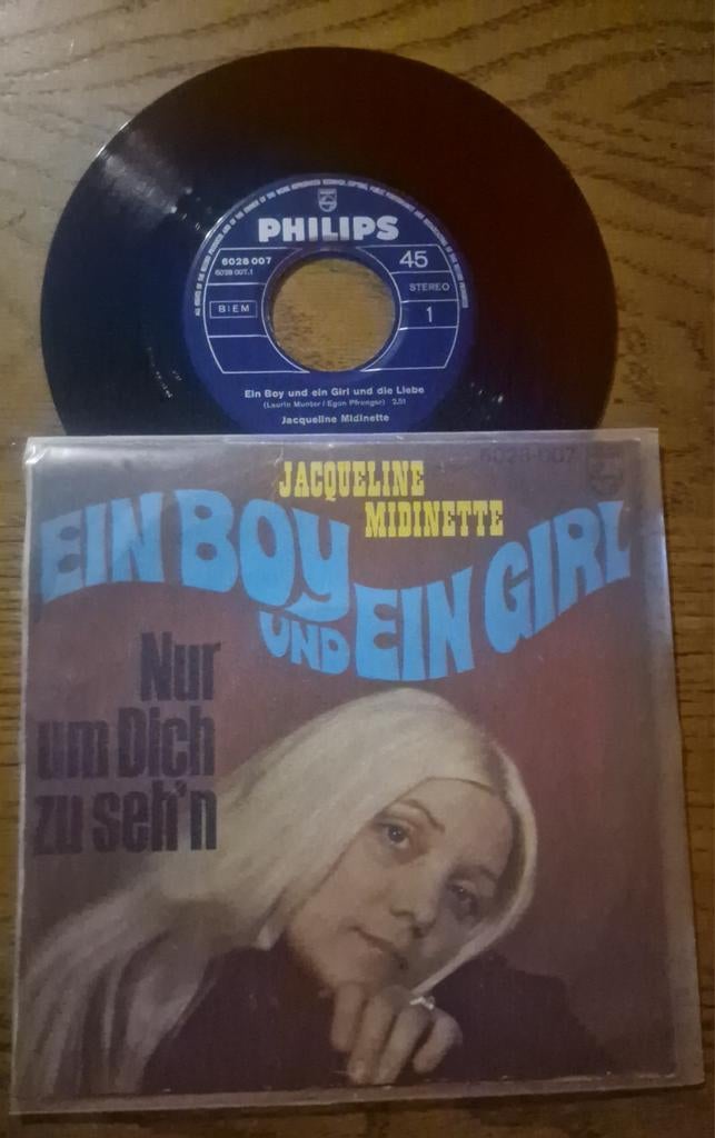 Jacqueline Midinette - Ein Boy und ein Girl (Single), Gebruikt, Overige genres, 7 inch, Single