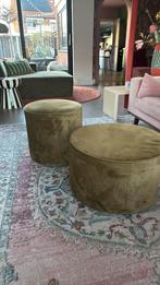 2x Woood Sara poef ø60, ø40, Ophalen, Minder dan 50 cm, Rond, Zo goed als nieuw