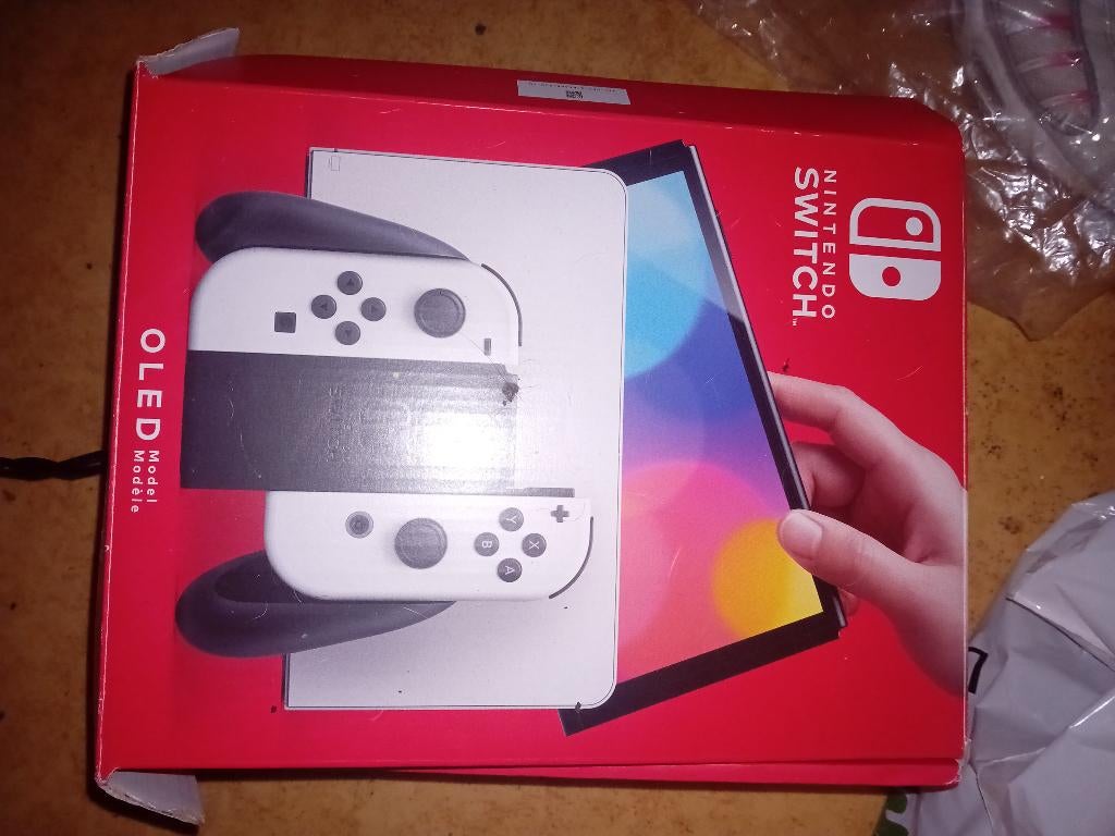 Nintendo switch oled wit, Spelcomputers en Games, Spelcomputers | Nintendo Switch, Ophalen, Zo goed als nieuw, Met 1 controller