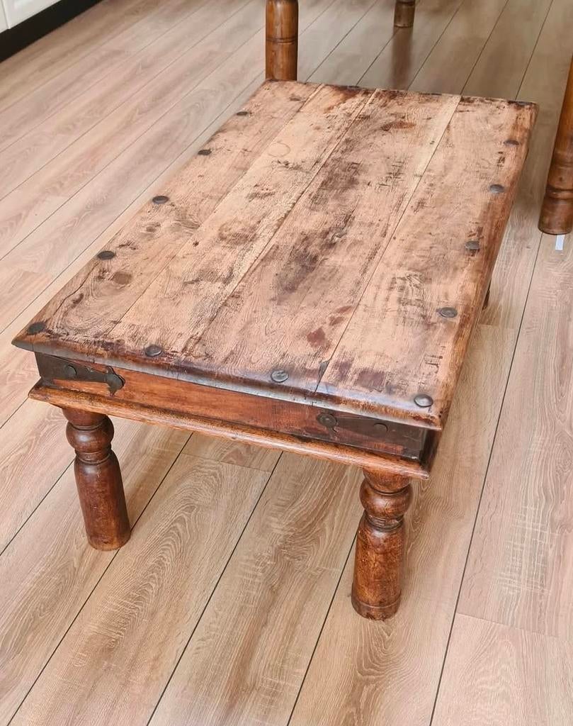 Salontafel Eettafel Eetkamerstoelen hoekbank, Ophalen, Gebruikt, 100 tot 150 cm, Teakhout