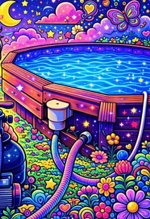 Luxe zwembad met houten ombouw, Tuin en Terras, Zwembaden, Opzetzwembad, 120 cm of meer, 300 cm of meer, Rond, Ophalen