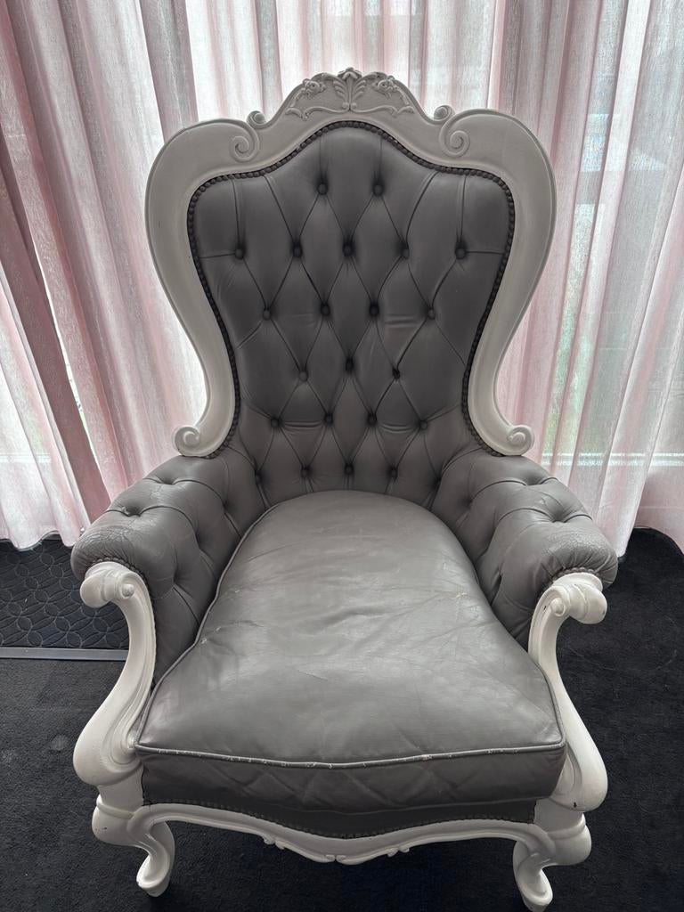 Barok stoel., Huis en Inrichting, Stoelen, Ophalen, Gebruikt, Barok, Wit