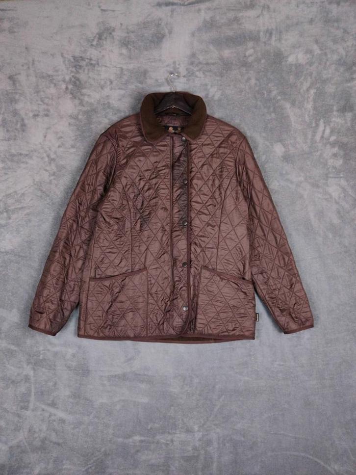 Barbour Jas Quilted 44 Bruin Fleece Gevoerd Gewatteerd, Kleding | Dames, Jassen | Winter, Zo goed als nieuw, Maat 42/44 (L), Bruin
