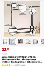 Kledingrek met wieltjes en schoenenrek, Ophalen, Met wielen, Zo goed als nieuw