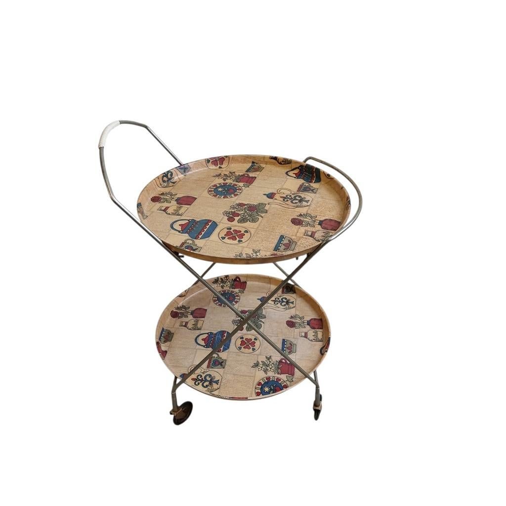 Vintage Zweedse serveerwagen, Huis en Inrichting, Ophalen, Gebruikt, Onbekend, Onbekend