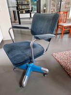 Gispen 358 President vintage bureaustoel, Ophalen, Blauw